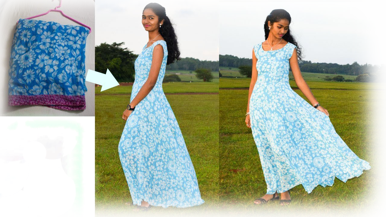 Silk Saree Gown 3
