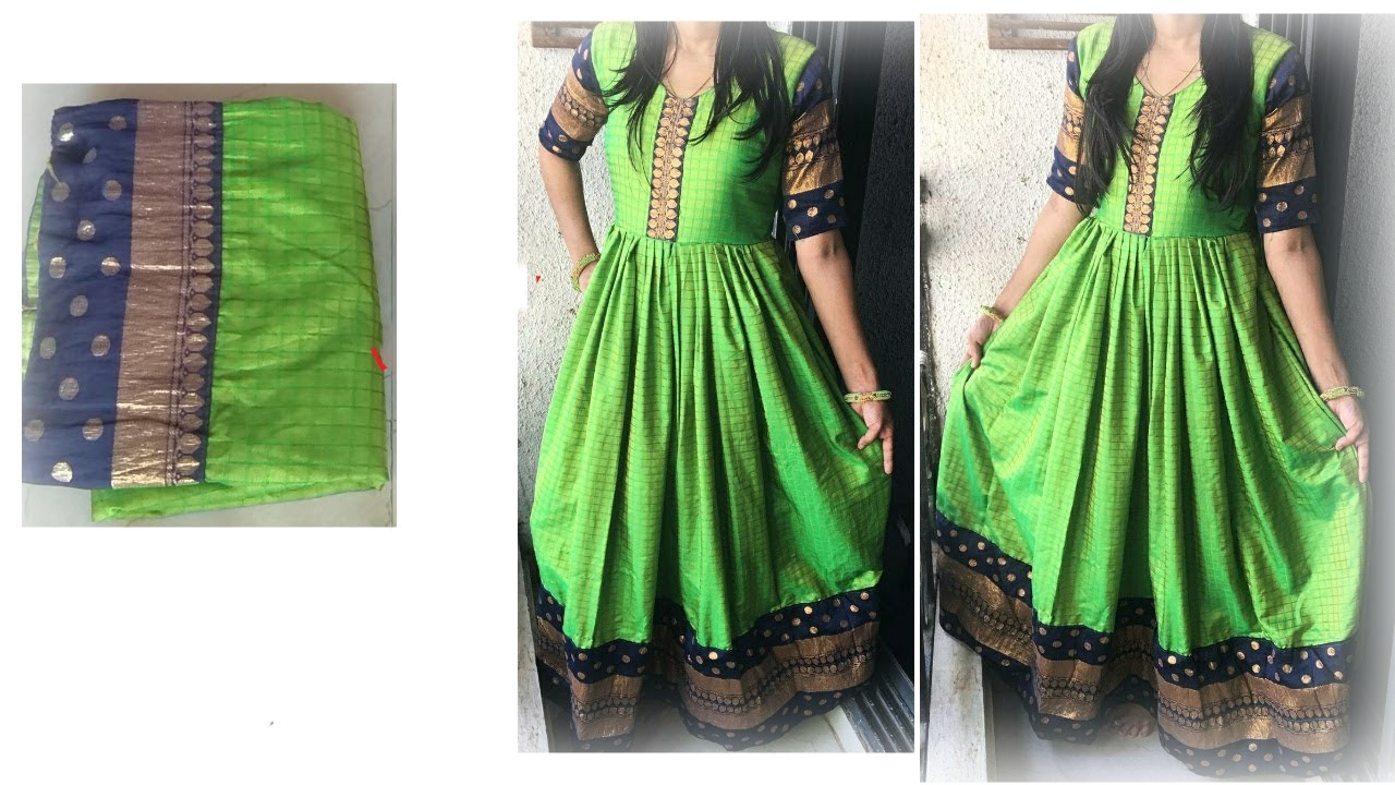 Silk Saree Gown 1