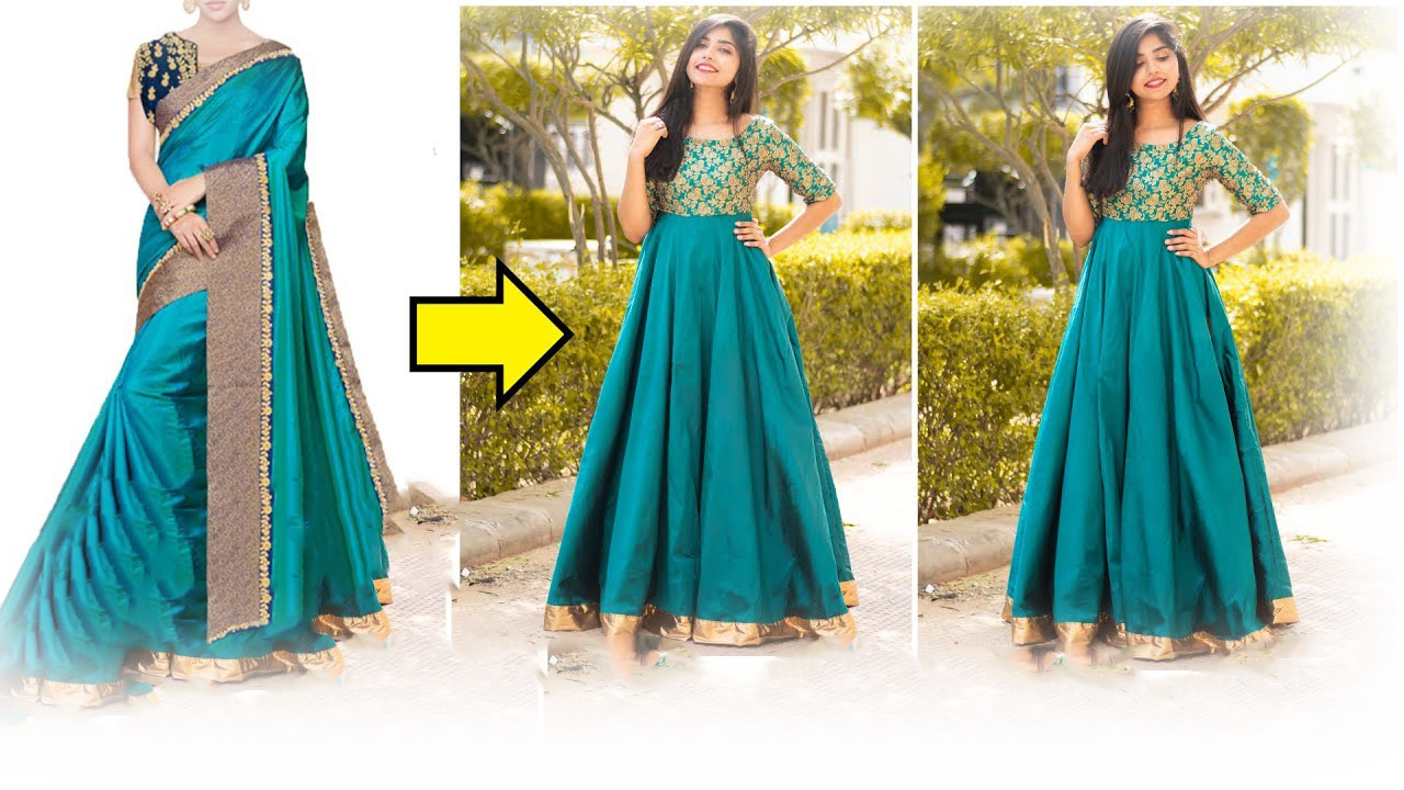 Silk Saree Gown 2